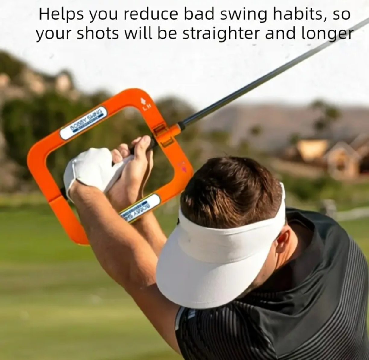 อุปกรณ์จัดระนาบวงสวิงกอล์ฟ Golf Swing Plane Corrector ติดตั้งบนก้านเหล็ก